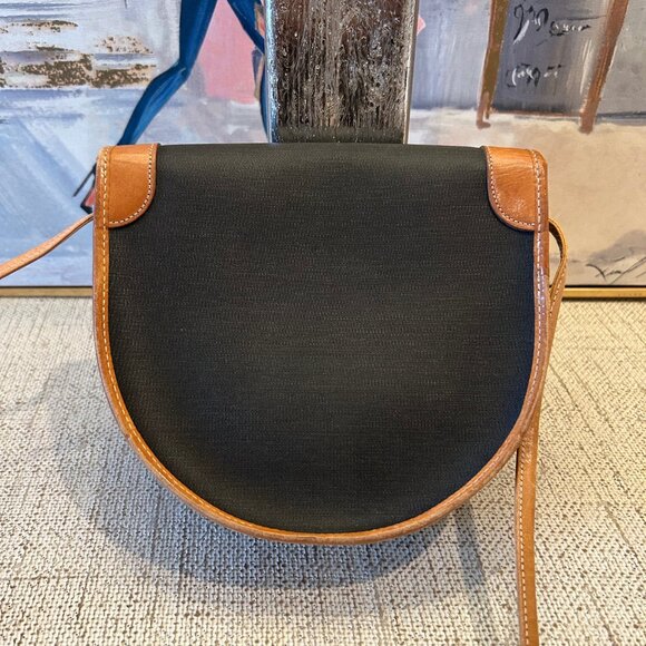 Vintage Christian Dior Black Canvas & Brown Leather Crossbody Bag - Picture 8 of 11